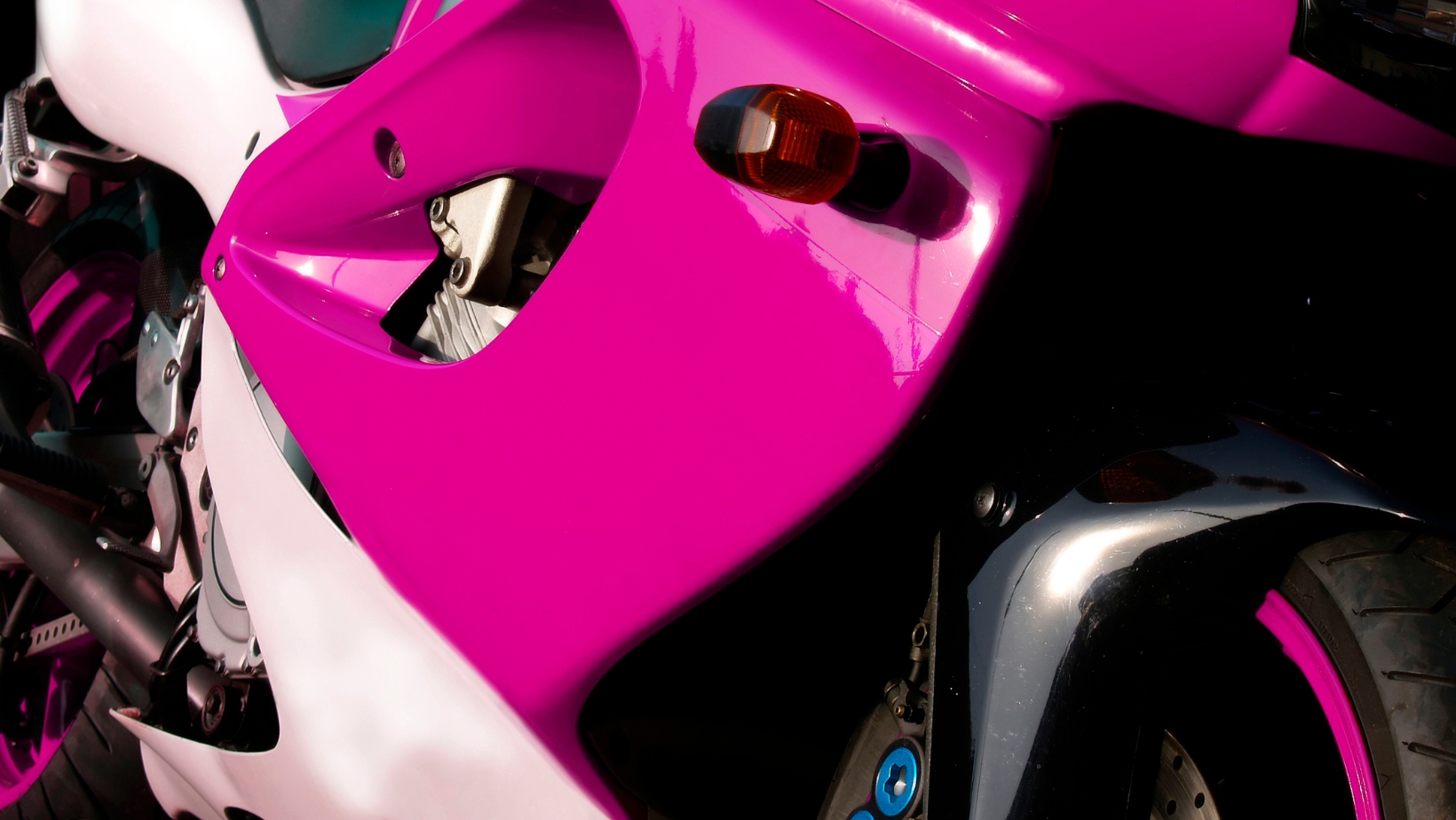 pink honda motorcycle